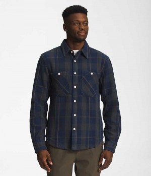 Camasa The North Face Valley Twill Flannel Barbati Bleumarin | ROMANIA AWCOEKM