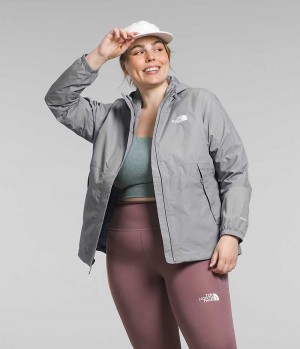 Geaca Impermeabila The North Face Plus Antora Dama Gri | ROMANIA NIVRODP