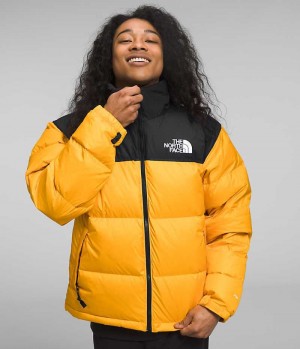 Geaca Puf The North Face 1996 Retro Nuptse Barbati Aurii Negrii | ROMANIA PSCATYW