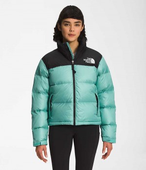 Geaca Puf The North Face 1996 Retro Nuptse Dama Turcoaz | ROMANIA BJVWRNU