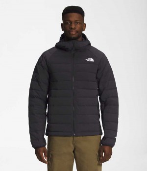 Geaca Puf The North Face Belleview Stretch Hoodie Barbati Negrii | ROMANIA PFLKGDJ