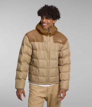 Geaca Puf The North Face Lhotse Reversible Hoodie Barbati Kaki | ROMANIA CGEVZBJ