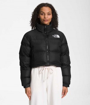 Geaca Puf The North Face Nuptse Scurte Dama Negrii | ROMANIA XKHRCNP