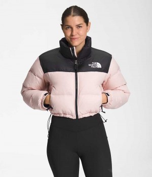 Geaca Puf The North Face Nuptse Scurte Dama Roz | ROMANIA ZCUIARF