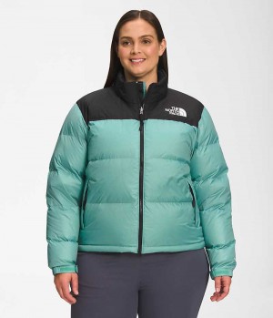 Geaca Puf The North Face Plus 1996 Retro Nuptse Dama Turcoaz | ROMANIA EWQZBSM