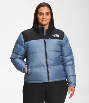 Geaca Puf The North Face Plus 1996 Retro Nuptse Dama Albastri | ROMANIA TUDFQPS