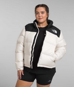 Geaca Puf The North Face Plus 1996 Retro Nuptse Dama Albi | ROMANIA ZMWOXYA