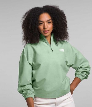 Hanorac The North Face Tekware™ Grid 1/4 Zip Dama Verde Menta | ROMANIA CAGILOJ