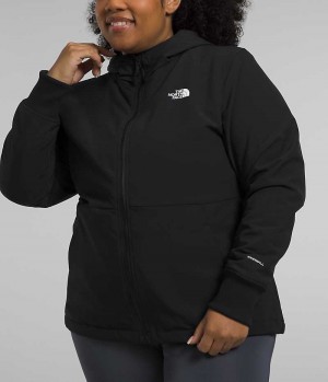 Jacheta Softshell The North Face Plus Shelbe Raschel Hoodie Dama Negrii | ROMANIA IMTPWAO