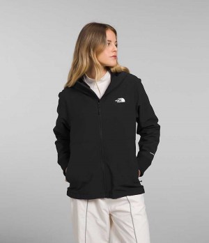 Jacheta Softshell The North Face Shelbe Raschel Hoodie Dama Negrii | ROMANIA SLAENZH