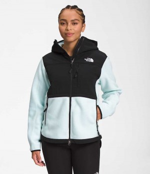 Jachete Din Lână The North Face Denali Hoodie Dama Negrii Turcoaz | ROMANIA LTZQEXK