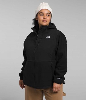 Jachete Din Lână The North Face Plus Denali Hoodie Dama Negrii | ROMANIA ZYUWEFR