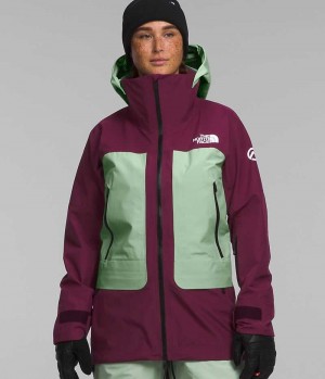 Jachete Izolate The North Face Summit Series Verbier GTX Dama Fucsie Verde Menta | ROMANIA FBVDPTC