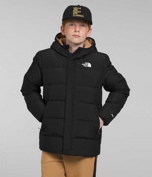 Parka The North Face North Down Fleece-Captusite Baieti Negrii | ROMANIA JKODQXL