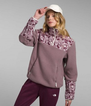 Pulover The North Face Cragmont Fleece ¼-Snap Dama Fucsie | ROMANIA GFBJXCW