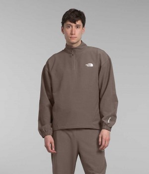 Pulover The North Face Tekware™ Grid ¼-Zip Barbati Maro | ROMANIA QPVIYCM