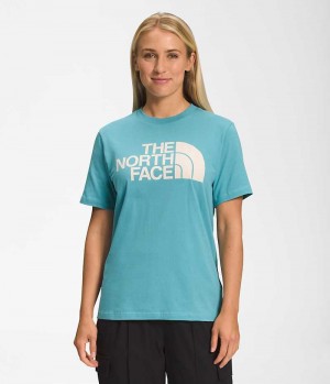 Tricou The North Face Scurte Sleeve Half Dome Dama Turcoaz | ROMANIA YIWRZOE