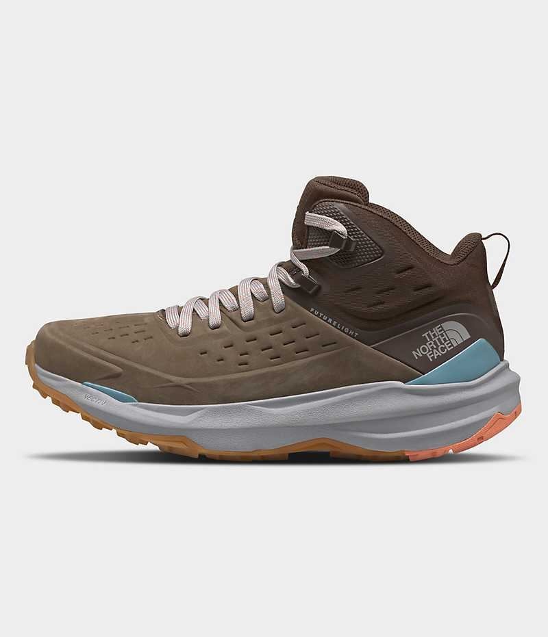 Bocanci Munte The North Face VECTIV Exploris 2 Mid-High FUTURELIGHT™ Piele Dama Maro | ROMANIA OERVSZC