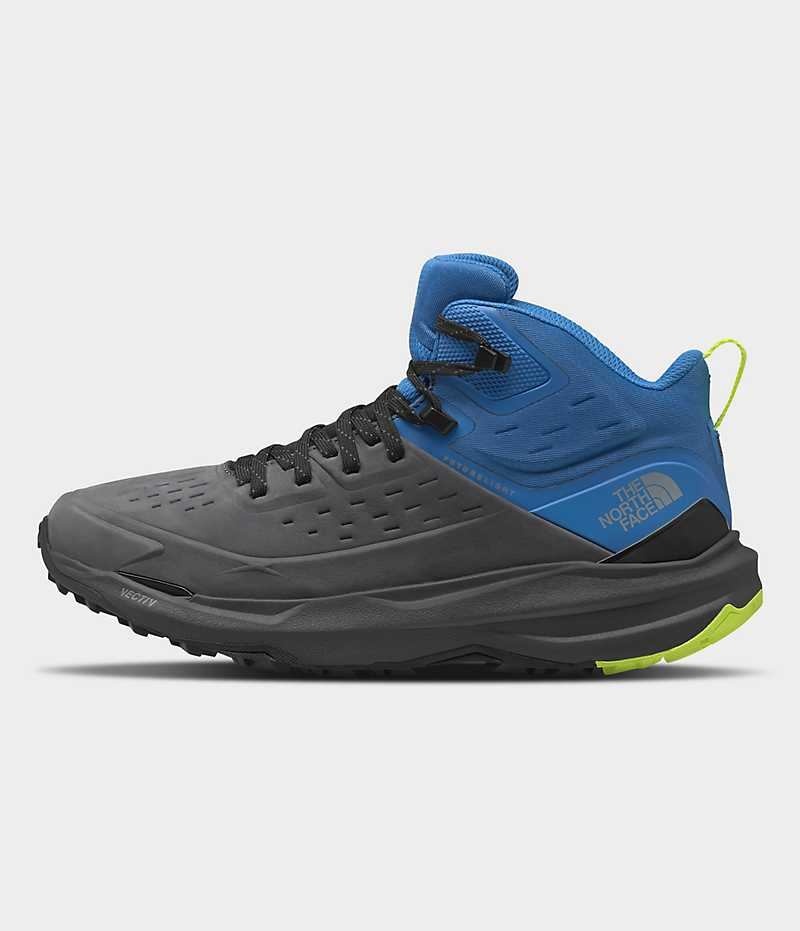 Bocanci Munte The North Face VECTIV Exploris 2 Mid-High FUTURELIGHT™ Piele Barbati Gri Albastri | ROMANIA AJLOXHS