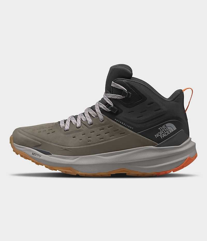 Bocanci Munte The North Face VECTIV Exploris 2 Mid-High FUTURELIGHT™ Piele Barbati Masline Verzi Negrii | ROMANIA AOYXJGW