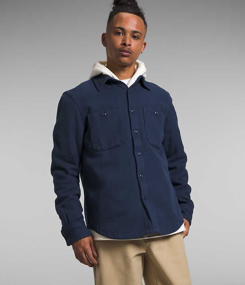 Camasa The North Face Valley Twill Flannel Barbati Bleumarin | ROMANIA TDXYQMU