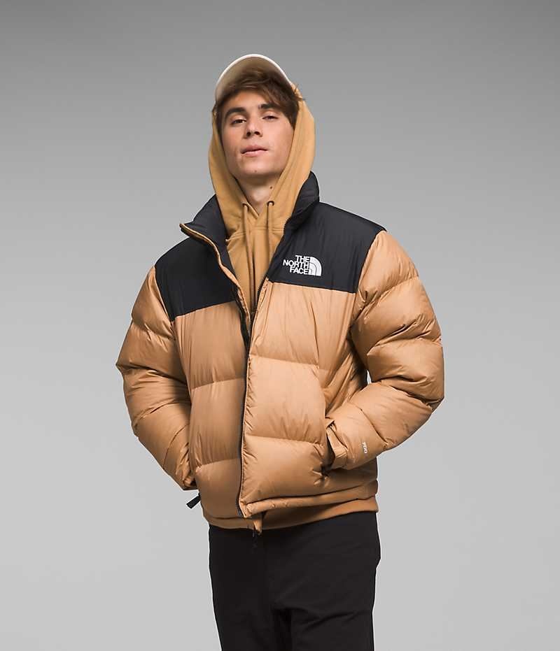 Geaca Puf The North Face 1996 Retro Nuptse Barbati Bej Negrii | ROMANIA IVEULRA