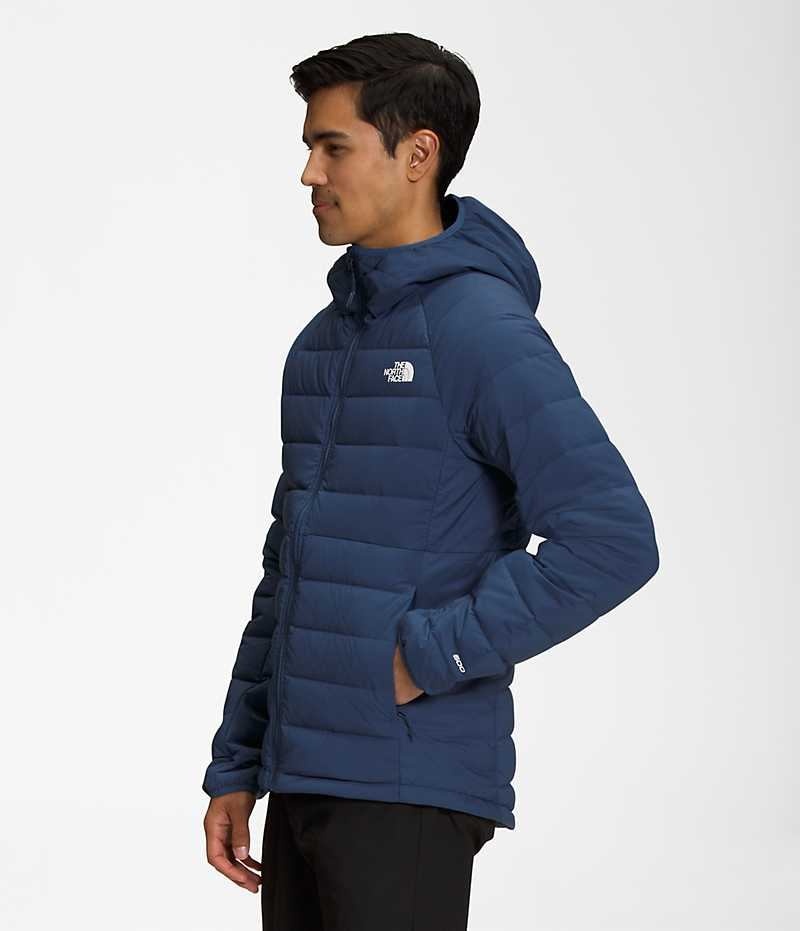 Geaca Puf The North Face Belleview Stretch Hoodie Barbati Albastri | ROMANIA LTWRNKO