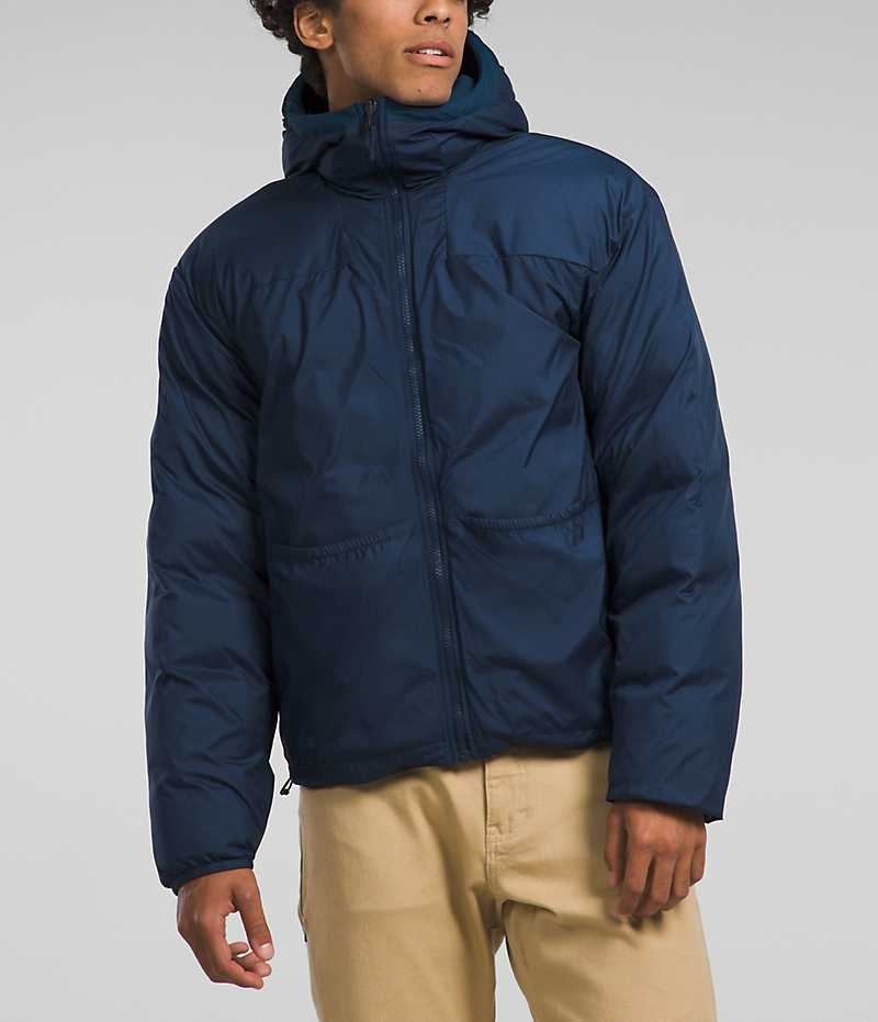 Geaca Puf The North Face Lhotse Reversible Hoodie Barbati Bleumarin | ROMANIA GHWJNYI