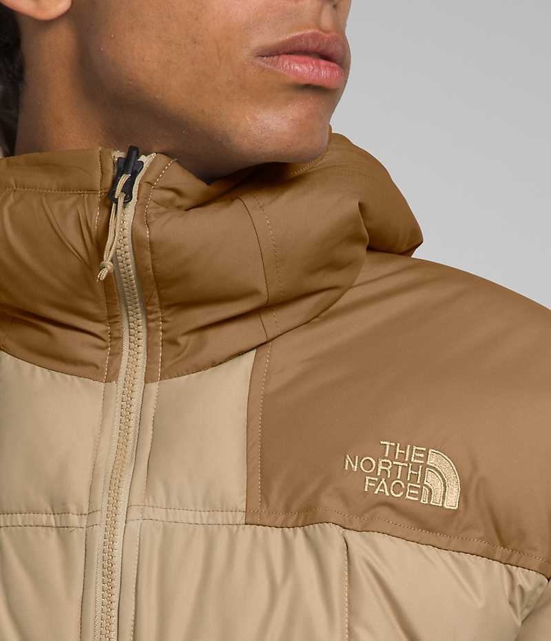 Geaca Puf The North Face Lhotse Reversible Hoodie Barbati Kaki | ROMANIA CGEVZBJ