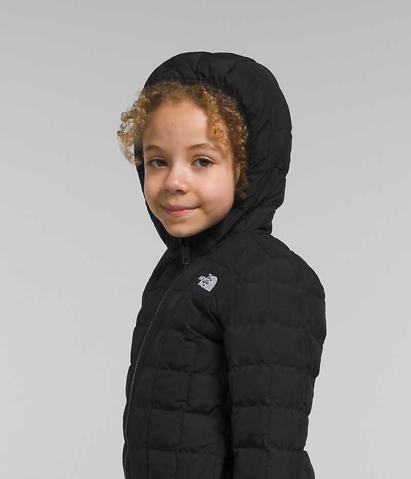 Geaca Puf The North Face Reversible ThermoBall™ Cu Glugă Fete Negrii | ROMANIA BUATYZL