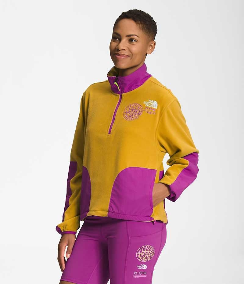 Hanorac The North Face Trailwear Fantasy Ridge ½-Zip Dama Galbeni Violet | ROMANIA RKOTPAJ