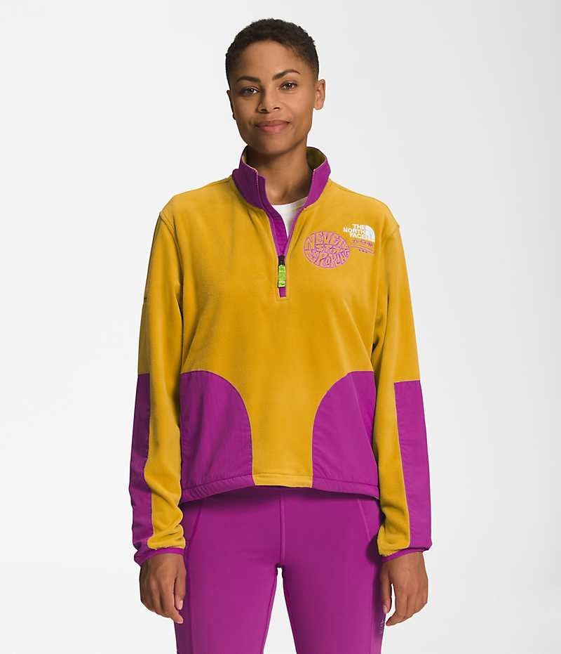 Hanorac The North Face Trailwear Fantasy Ridge ½-Zip Dama Galbeni Violet | ROMANIA RKOTPAJ