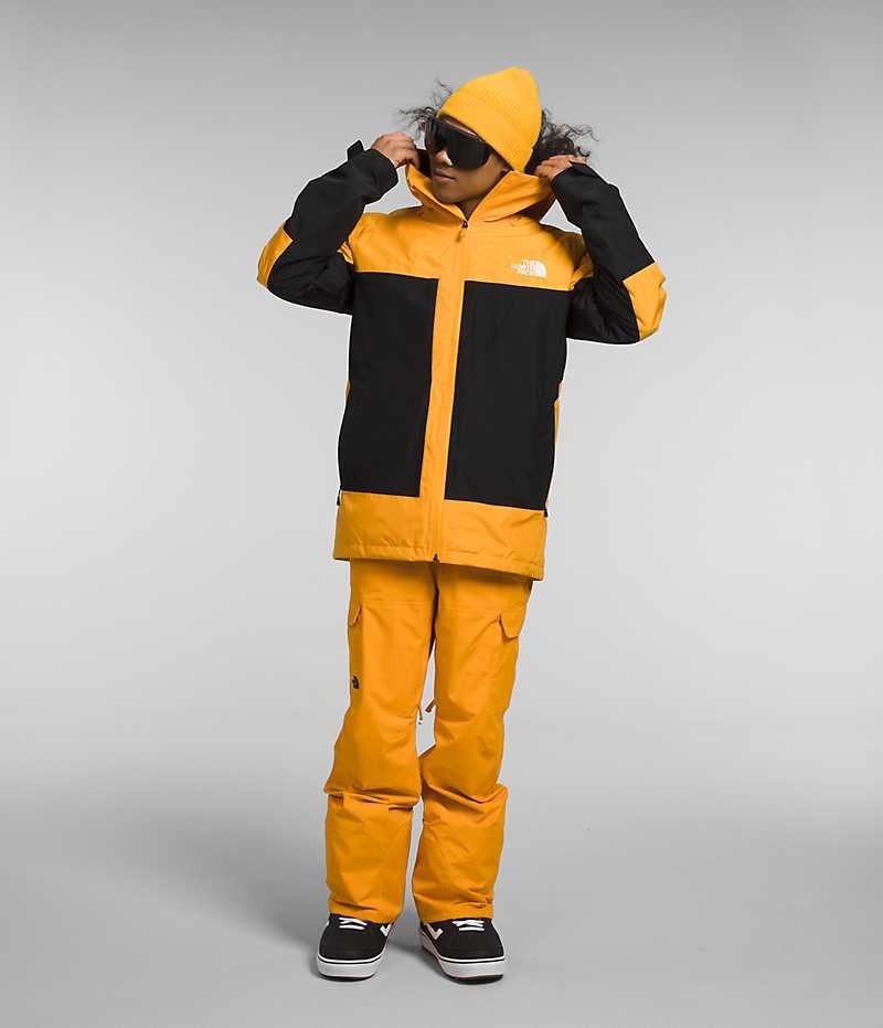 Jacheta Cu Gluga The North Face ThermoBall™ Eco Snow Triclimate® Barbati Aurii Negrii | ROMANIA VSJMZQT