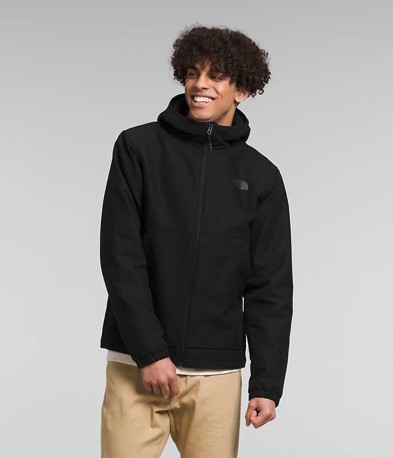 Jacheta Softshell The North Face Camden Thermal Hoodie Barbati Negrii | ROMANIA MRWHIYG