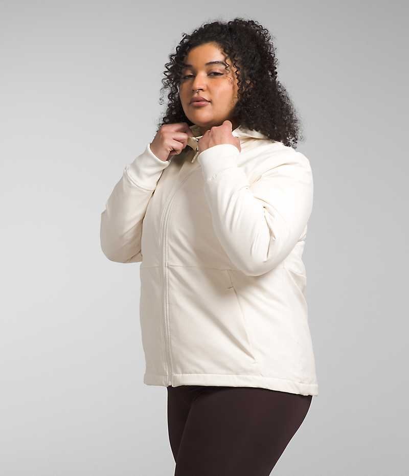 Jacheta Softshell The North Face Plus Shelbe Raschel Hoodie Dama Albi | ROMANIA SUVHTZY