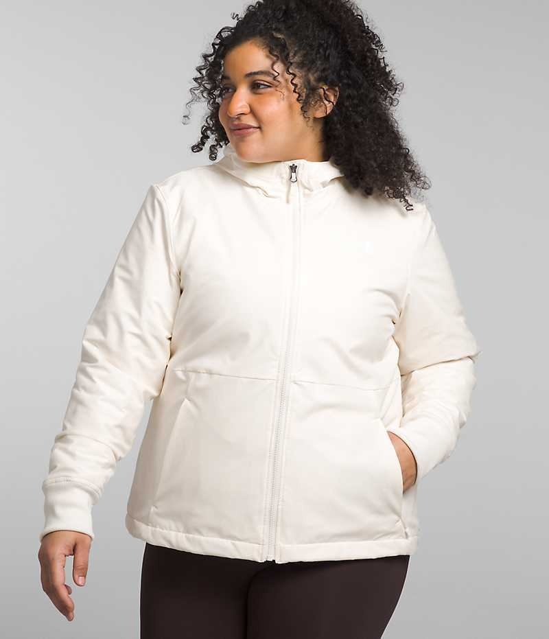 Jacheta Softshell The North Face Plus Shelbe Raschel Hoodie Dama Albi | ROMANIA SUVHTZY