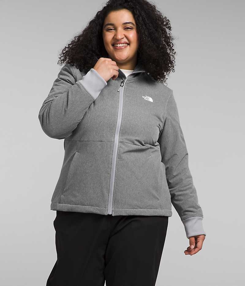 Jacheta Softshell The North Face Plus Shelbe Raschel Hoodie Dama Gri | ROMANIA IXZVCRD