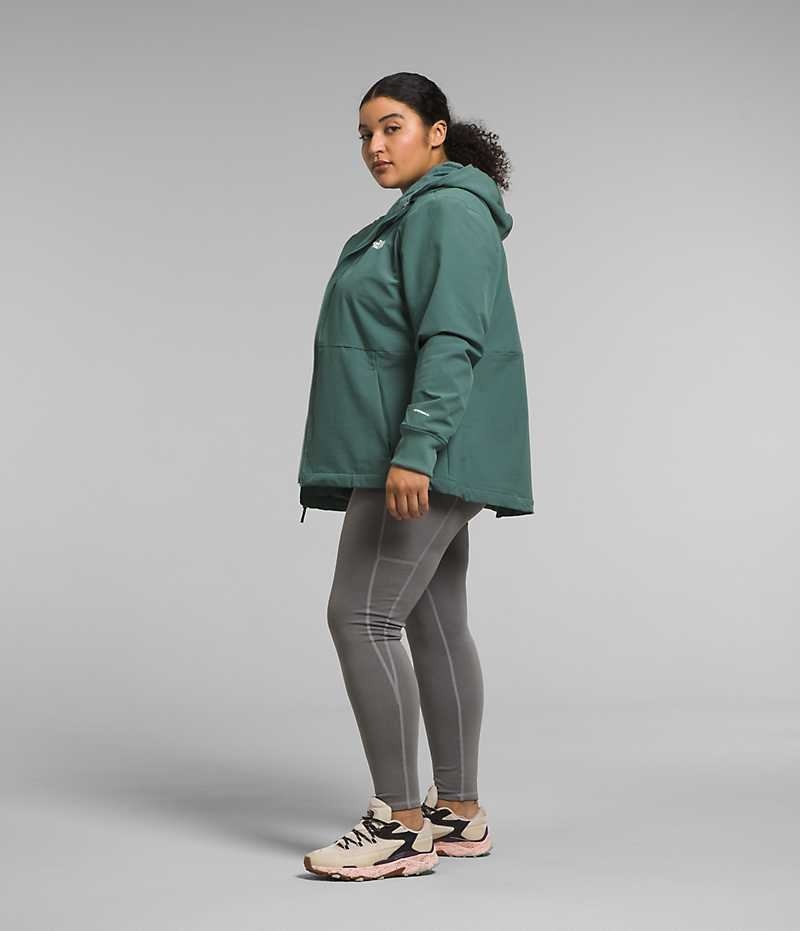 Jacheta Softshell The North Face Plus Shelbe Raschel Hoodie Dama Verzi | ROMANIA ZABUEIT