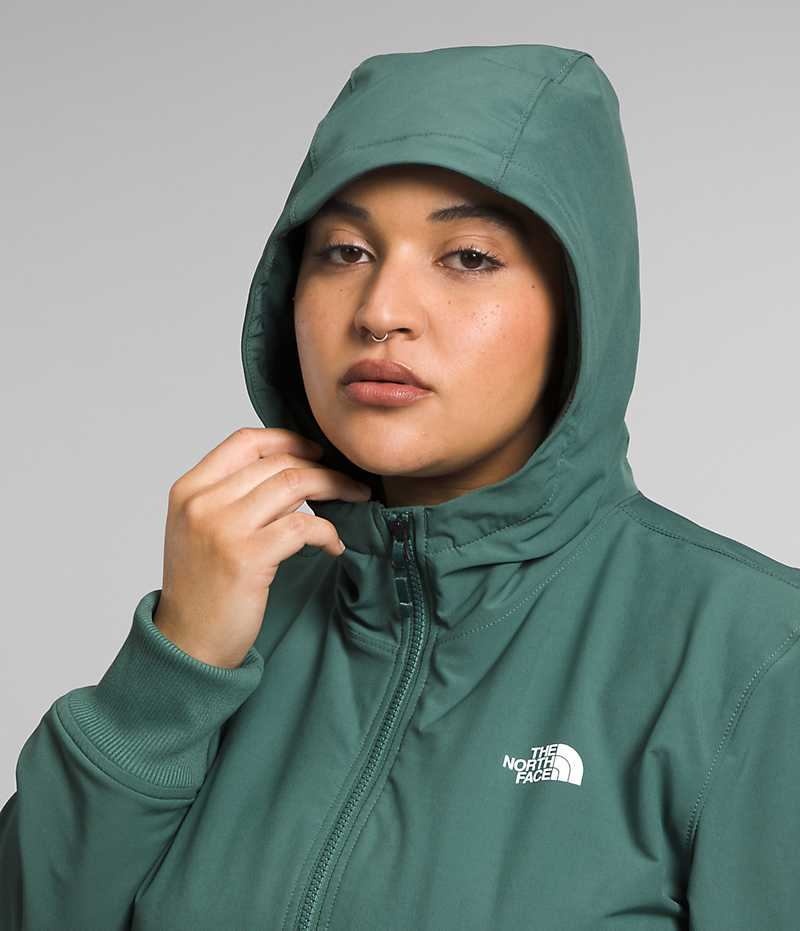 Jacheta Softshell The North Face Plus Shelbe Raschel Hoodie Dama Verzi | ROMANIA ZABUEIT