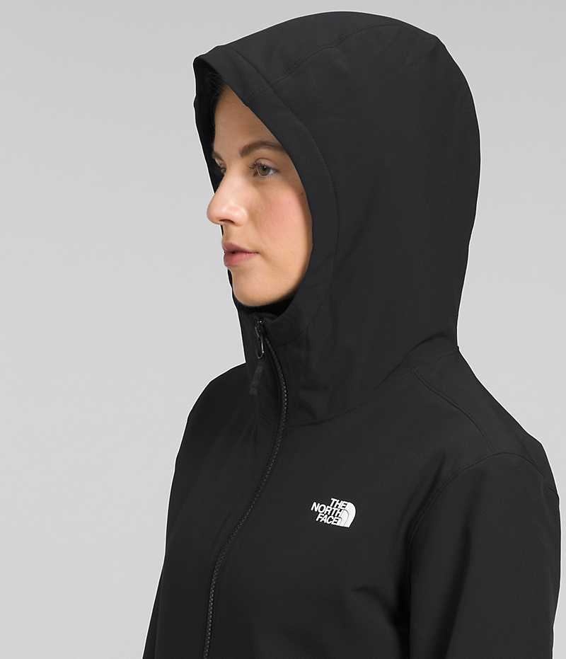 Jacheta Softshell The North Face Shelbe Raschel Hoodie Dama Negrii | ROMANIA SLAENZH