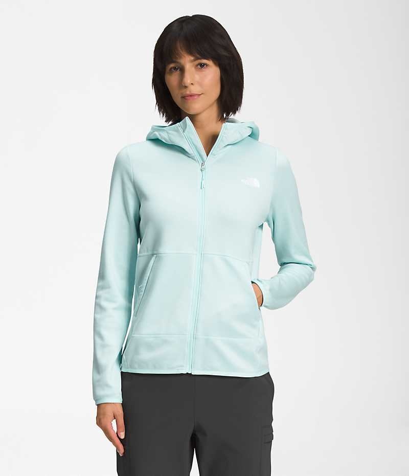 Jachete Din Lână The North Face Canyonlands Hoodie Dama Albastri Deschis | ROMANIA HWJIKFM