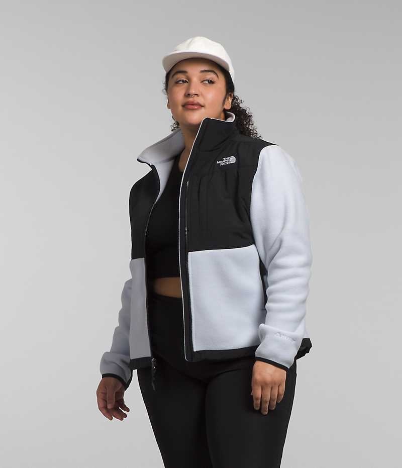 Jachete Din Lână The North Face Plus Denali Dama Negrii Albi | ROMANIA CLEOKNX