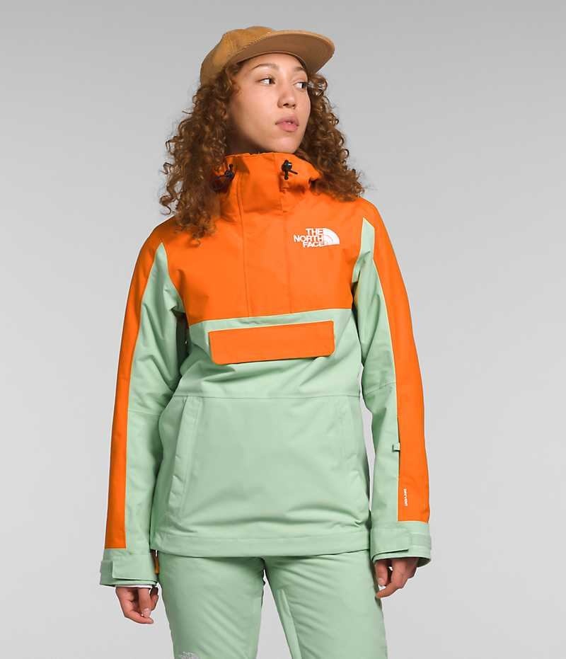 Jachete Izolate The North Face Driftview Anorak Dama Verde Menta Portocalii | ROMANIA NVEZIPD