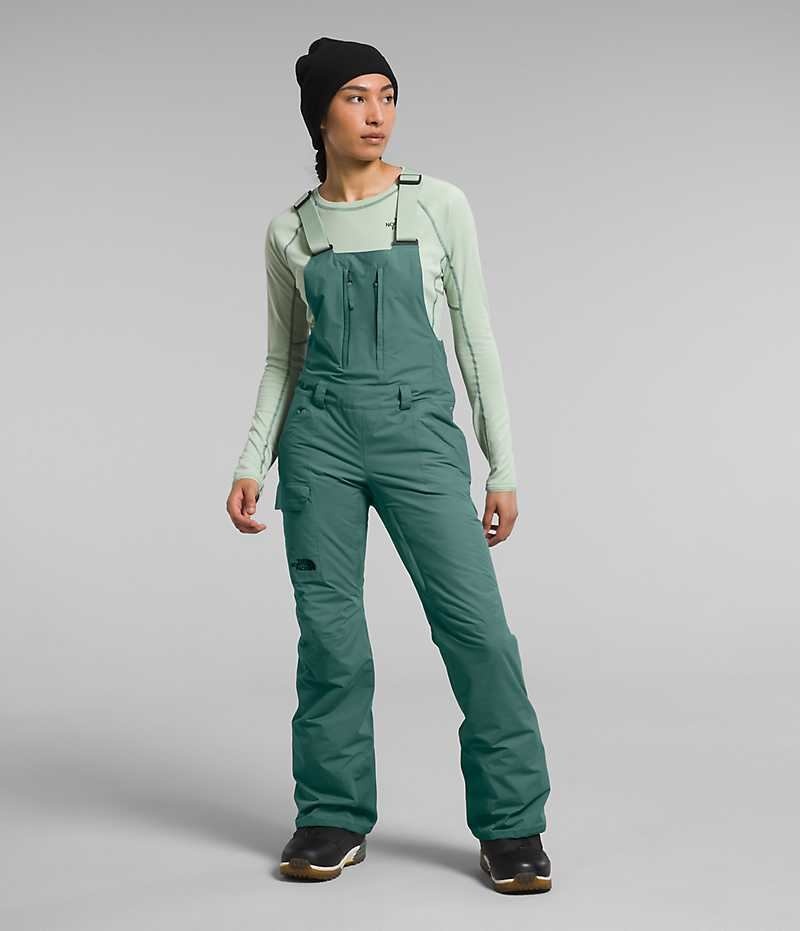 Pantaloni Bib The North Face Freedom Insulated Dama Verzi | ROMANIA VUHOZDE