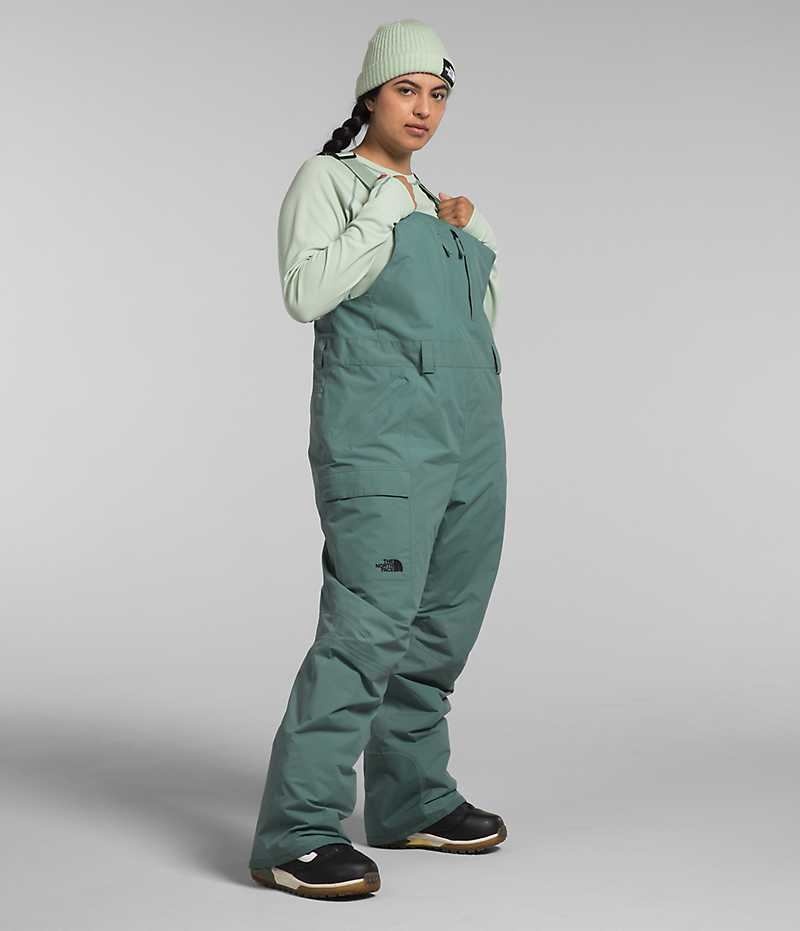 Pantaloni Bib The North Face Plus Freedom Insulated Dama Verzi | ROMANIA ESPTWON