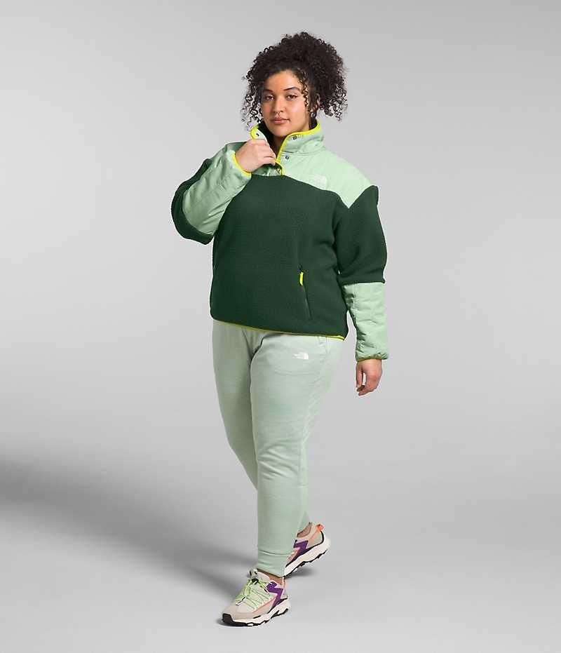 Pulover The North Face Plus Cragmont Fleece ¼-Snap Dama Verzi | ROMANIA IGCQNDX