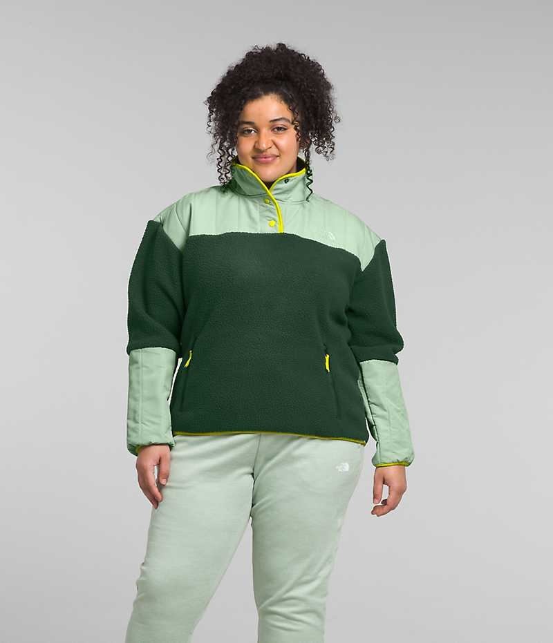 Pulover The North Face Plus Cragmont Fleece ¼-Snap Dama Verzi | ROMANIA IGCQNDX