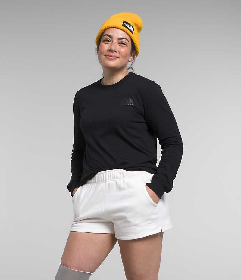 Tricou The North Face Long Sleeve Sleeve Hit Grafice Dama Negrii | ROMANIA TDOGPWJ