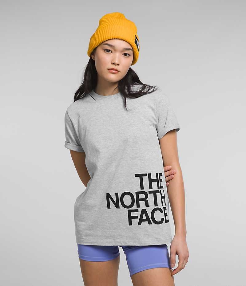 Tricou The North Face Scurte Sleeve Brand Proud Dama Gri Deschis | ROMANIA QUOVTGY