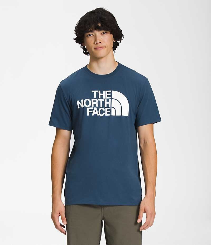 Tricou The North Face Scurte Sleeve Half Dome Barbati Albastri | ROMANIA UJINWBP